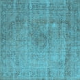 thumbnail image 1 of Ahgly Company Indoor Square Oriental Light Blue Industrial Area Rugs, 3' Square, 1 of 4