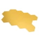thumbnail image 3 of 12 pegatinas de pared con espejo, forma hexagonal dorada, espejo acrílico grande, calcomanía de pared para cocina, baño, dormitorio, sala de estar, dorado, XL: 15cm, 3 of 5