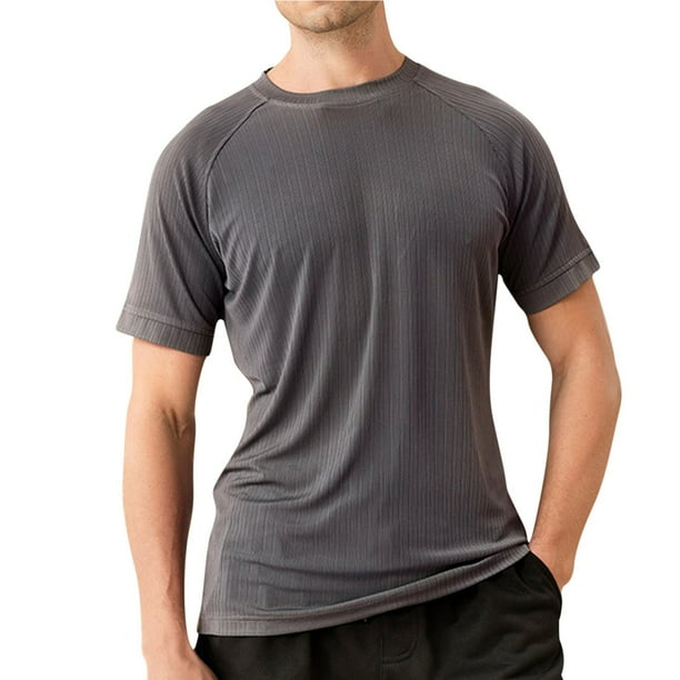 pstuiky Camisas de manga corta para hombre, Camiseta de manga corta para hombre Camiseta de manga corta Camiseta de manga corta con cuello redondo camisas casuales para hombre l