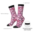 thumbnail image 4 of Daiia Sweet Heart Print Crew Socks – Soft Breathable Long Socks for Men & Women, Moisture-Wicking & Comfortable Daily Wear Socks, One-Size Fits Most (US 5-11), 4 of 6