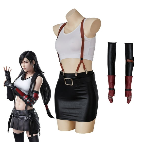 Tifa Lockhart Dress Set Tifa Sexy Dress Adult Women Halloween Party Fantasia Outfits