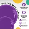 thumbnail image 5 of Exquisite Plastic Plate Combo 100 Pack 9 & 7 Inch Purple Plastic Disposable Party Plates, 5 of 6