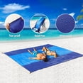 thumbnail image 2 of Manta de playa MIULEE 198 x 208 cm impermeable a prueba de arena azul, 2 of 7