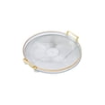 thumbnail image 2 of karymi Plateau de Service Rond avec Poignées pour Table Basse de Salon, Plateau de Rangement en Plastique Transparent de 11,73 Po de Diamètre pour Tasses à Thé Collations, Cadeaux d'Anniversaire Transparents Durables Souvenirs de Fête, 2 of 6