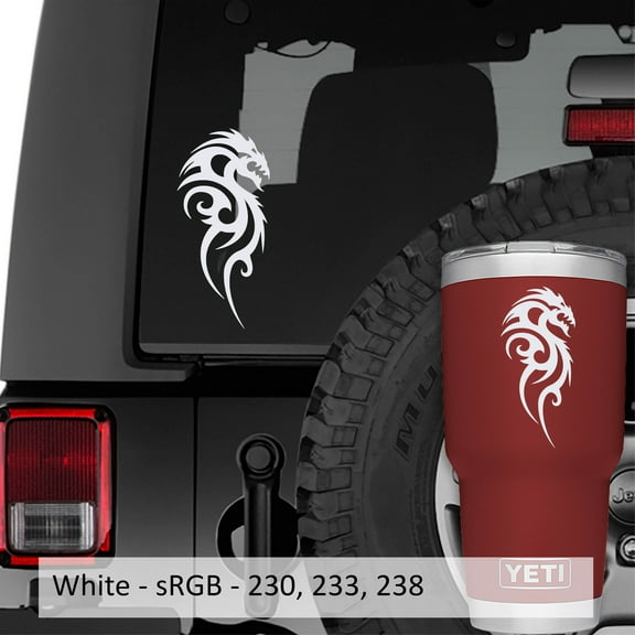 Collectible Decals Tribal Dragon Vinyl Decal