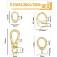 thumbnail image 2 of 8Pcs 4 Styles Brass Spring Gate Rings Cadmium Free & Lead Free Long-Lasting Plated Oval & Teardrop Real 18K Gold Plated 12~16.5x8~11.5x2.5~mm Hole: 1.8~6.5x2.5~8mm 2pcs/style, 2 of 5