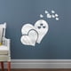 thumbnail image 5 of Adhesivo de pared con forma de corazón CCINEE, diseño 3D, 11 unidades, 5 of 6