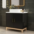thumbnail image 6 of KULAGAGA Modern Black Bathroom Vanity Cabinet with Sink, 31.6" Wide, 6 of 7