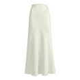 thumbnail image 4 of XIAONU Women's Maxi Skirt High Waist Flared Hem Skirt Smooth Elegant Dinner Skirts, 4 of 4