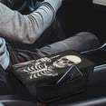 thumbnail image 3 of Yuyamidu Skull Car Arm Rest Covers Soft Auto Armrest Pad with 2 Pockets Automoblie Interior Accessories Black Car Center Console Armrest Cushion Cover Fit for Most Vehicles, 3 of 7