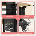 thumbnail image 3 of Bestier Rolling Kitchen Utility Cart w/ Collapsible Surface Extender, Black, 3 of 7