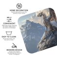 thumbnail image 3 of Honeii Silver Dragon Mountain Peaks Print Leather Coaster Set of 4, Ideal for Safeguarding Your Furniture from Drinks Spills and Effortless Cleanup-Square, 3 of 6