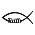 thumbnail image 3 of Darwin Fish with Faith Word Art Laser Cut Solid Steel Decorative Home Accent Wall Sign Hanging, 3 of 3