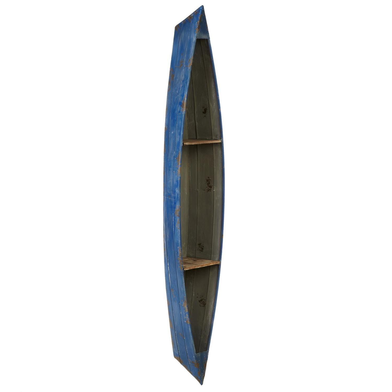 CBK Metal Distressed Blue Boat Wall Shelf 163721
