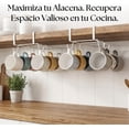 thumbnail image 3 of Organizador de Tazas Bajo Alacena, Blanco, Soporte Colgante para Cocina, Maximiza Espacio de Almacenamiento, 3 of 7