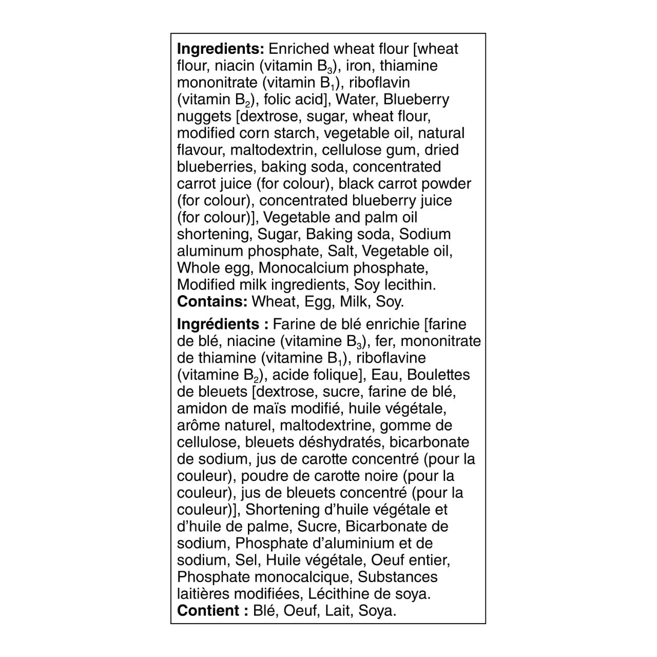 Gaufres EGGO* Saveur de bleuets, 280g (8 gaufres) 280 g, 8 gaufres