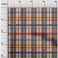 thumbnail image 1 of oneOone Georgette Viscose Fabric Madras Check Print Sewing Fabric BTY 42 Inch Wide, 1 of 3