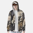 thumbnail image 2 of Fotbe Graceful Snow Leopard Chaqueta con Protección Solar UPF 50+ para Hombre y Mujer, Camisa con Capucha y Bolsillos-XX-Large, 2 of 7