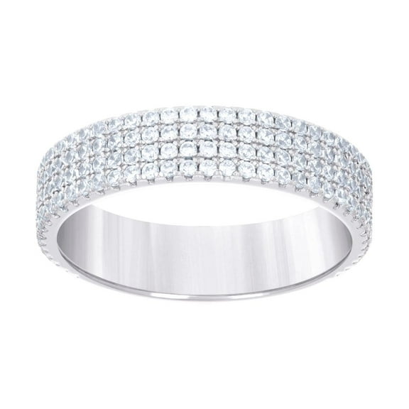 925 Sterling Silver Mens 1.51ct Moissanite Fashion Wedding Band Ring 4.5mm Long Size 7 Wedding Band for Men