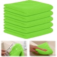 thumbnail image 1 of Paquete de 5 paños de limpieza de microfibra, trapos de limpieza absorbentes de agua, toalla de microfibra reutilizable, trapos de cocina (verde), 1 of 3