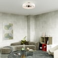 thumbnail image 3 of Livex Lighting Venlo 22" 4-Light Modern Metal/Fabric Semi Flush Mount in Bronze, 3 of 14
