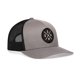thumbnail image 1 of Gorra trucker HAKA USA de malla con cierre snapback, gris y negro, 1 of 6