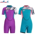 thumbnail image 3 of Greeniant Trajes de neopreno para niñas de 2,5 MM, traje de buceo de secado rápido, traje de neopreno de una pieza, traje de baño para jóvenes, buceo, Deportes acuáticos Violeta SG Greeniant OD003678-04, 3 of 6