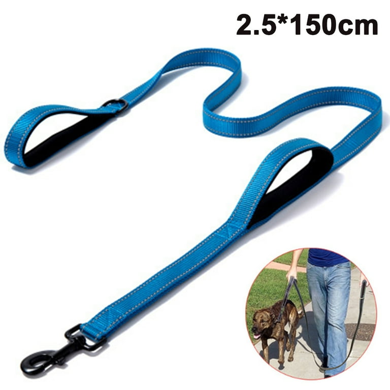 Dog Leash 1.5m Long - Traffic Padded Two Handle - Heavy Duty - Double  Handles Lead for Control Safety Training - Leashes for Large Dogs or Medium  Dogs - Walmart.com