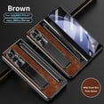 thumbnail image 2 of Dteck for Samsung Galaxy Z Fold 7 Case with Pen Stylus, Hinge Protection Ultra Thin Built-in Screen Protector Kickstand Lens Protection Slim Case Cover for Galaxy Z Fold 7,Brown, 2 of 8