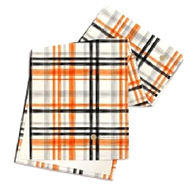 Mantel de lino duradero con estampado de cuadros escoceses de otoño, mantel para fiestas, mantel ceremonial, como se muestra