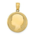 thumbnail image 1 of FB Jewels 14K Yellow Gold Polished Boy Facing Left Disc Charm, 1 of 1