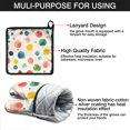 thumbnail image 7 of Colorful Polka Dot Pattern Kitchen Oven Mitt and Pot Holder Sets 2 Pcs for Baking, Cooking and Grilling, Heat Resistant Up To 392 °F, 7 of 7