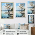 thumbnail image 4 of Designart "Archipelago with the Lonely Tree" Floral Floater Framed Wall Art Living Room, 4 of 7