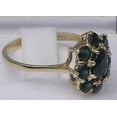 thumbnail image 4 of LBG British Made 10k Yellow Gold Natural Sapphire Womens Statement Ring - 33 size options - Size 9, 4 of 5