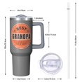 thumbnail image 2 of Grandpa's Deluxe 40oz Tumbler, Insulated Stainless Steel Cup with Handle, Wonderful Christmas Gift, 2 of 5