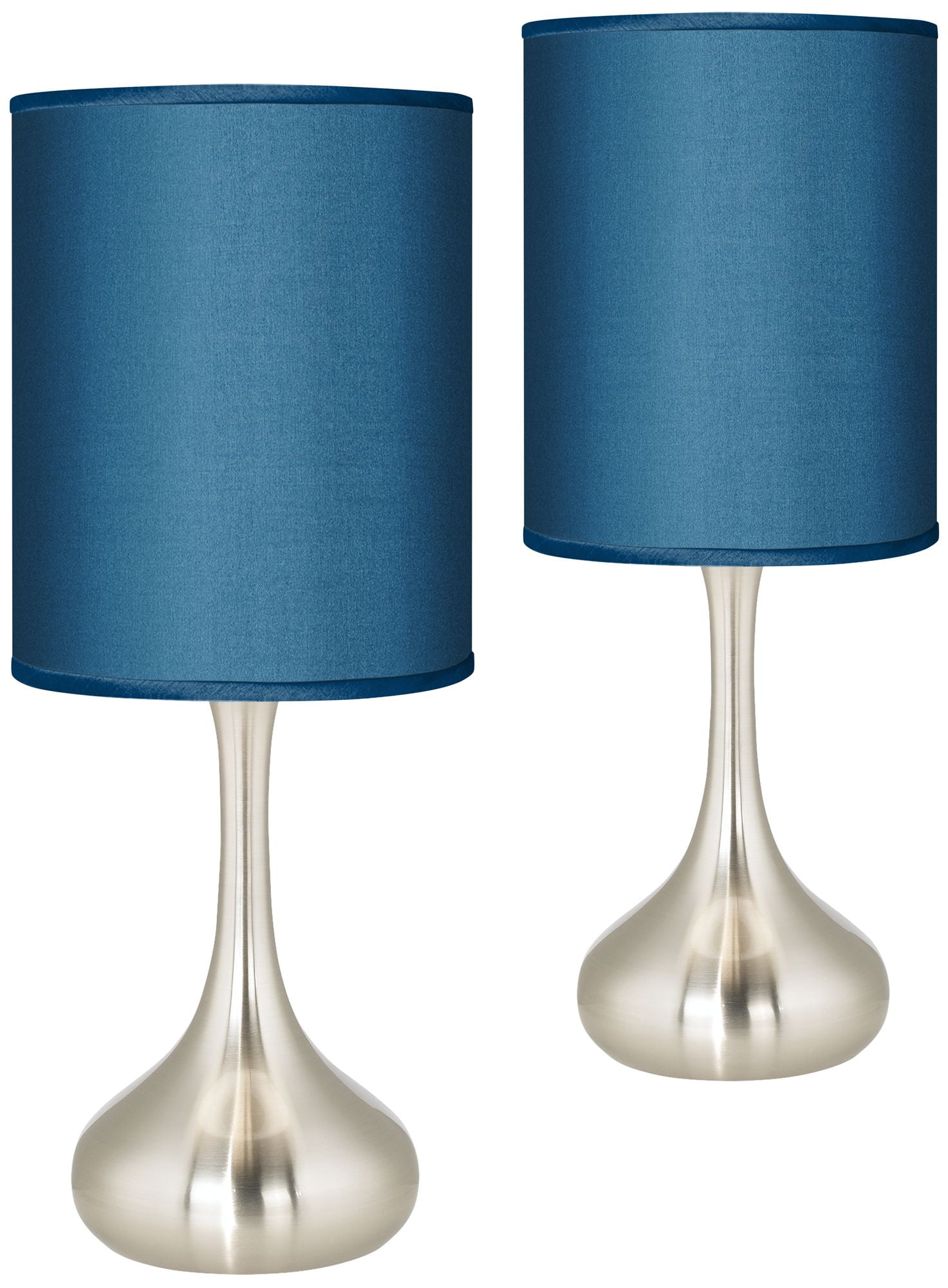... Light Accents Touch Lamps Set of 2 Bedroom Side Table Lamps Brushed Nickel 