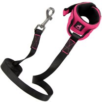 Gooby Neoprene Wrist Band Surfer Leash - Pink, 6 FT - Hands Free Dog Leash with Padded Handle - Dog Leashes for Small Dogs, Medium Dogs, and Large Dogs for Indoor and Outdoor Use