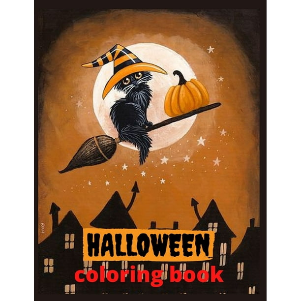 Download Halloween Coloring Book Halloween Coloring Book For Adults And Kids 50 Spooky Coloring Pages Filled