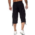 thumbnail image 4 of Bagilaanoe Men's Casual 3/4 Cargo Shorts Below Knee Loose Cargo Capri Shorts Multi-Pocket Bottoms, 4 of 4