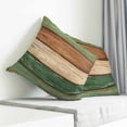 thumbnail image 3 of Farmhouse Dark Sage Green Brown Pillow Covers 26x26 Inch Decorative Throw Pillow Cover, Vintage Wooden Striped Sofa Pillowcases Accent Cushion Case Home Decor Bedroom Living Room, 3 of 6
