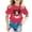 Z03-Hot Pink, variant on YAYUBA Girls Shirts Size 6 Cartoon Print Crew Neck Back To School Short Sleeve T-Shirt Soft Blouse Tops Preppy Little Girls Clothes, 7-8 Years, Blue