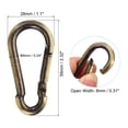 thumbnail image 2 of Unique Bargains 6mm Spring Snap Hook Clips Chain Quick Links Connector Ring Lock 132 Lbs Bronze 6 Pack, 2 of 6