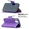 thumbnail image 2 of Allytech Wallet Case Cover for Apple iPhone 12 Mini 5.4-inch, Premium PU Leather Folio Flip Kickstand Credit Cards Holoder Hand Wrist Strap TPU Back Cover for Apple iPhone 12 mini, Violet, 2 of 6