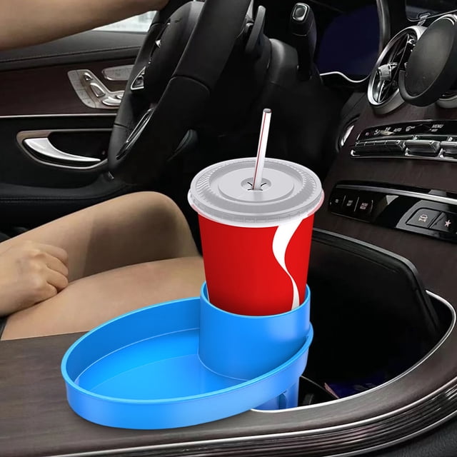 Aursykel Portable Car Cup Holder Tray with Beverage Storage Organizer,Easy Clean and Sturdy Design,Reduces Clutter and Spills,Suit Most Vehicles and Home Use,Multifunction Interior Accessory
