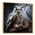 thumbnail image 2 of Designart "Nocturnal Owl Art II" Animals Framed Wall Art - Traditional Grey Owl Hallway Framed Wall Art Decor, 2 of 6