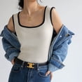 thumbnail image 4 of Besolor Womens Rib Tank Top Sleeveless Color Block Workout Top Square Neck Tank Shirts Basic Cami Tops for Summer, 4 of 7