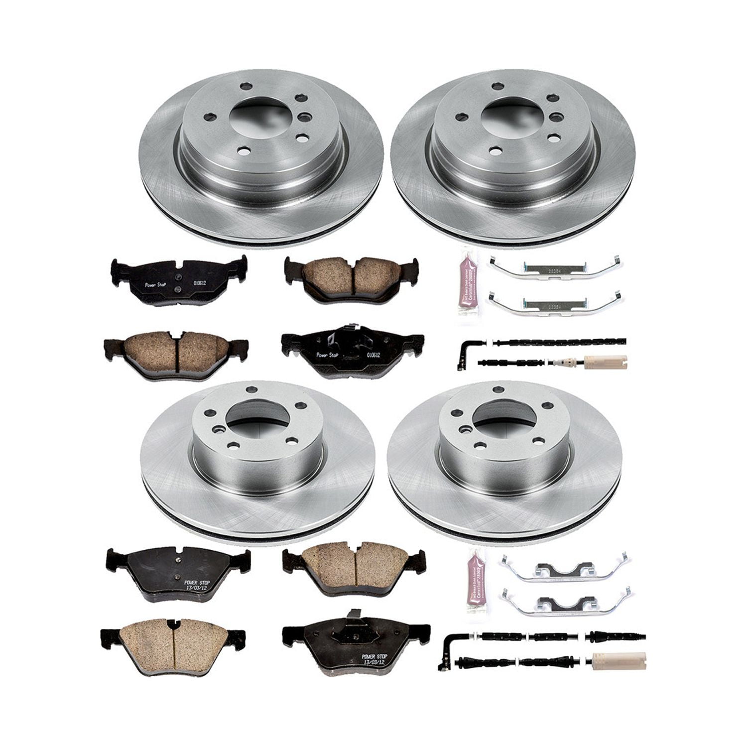 Power Stop Front and Rear Stock Replacement Brake Pad and Rotor Kit KOE4103