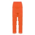 thumbnail image 3 of LiiYii Pantalon de Danse Latine de Salon à Franges pour Femme Salsa Tango Samba Rumba Performance de Danse Orange P, 3 of 5