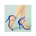thumbnail image 6 of BLISSFUL STEP Women's Sandals Dress Shoes Stiletto Heels Clear Strap Lace up Sandals, 6 of 8