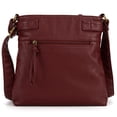thumbnail image 6 of Montana West Crossbody Bag for Women Multi Pocket Shoulder Bags Medium Travel Purses Ultra Soft Washed Leather, Red, 6 of 7